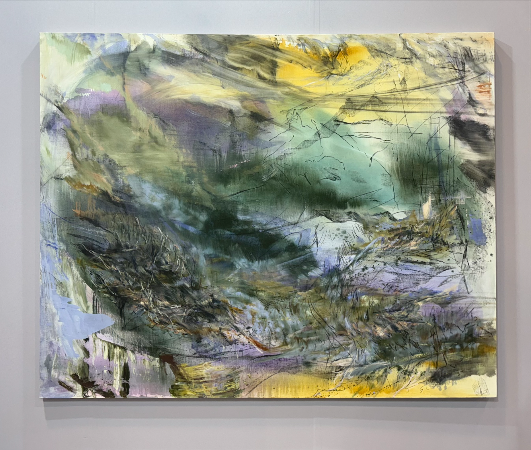 A painting by Kylie Manning for Pace Gallery at Zona Maco