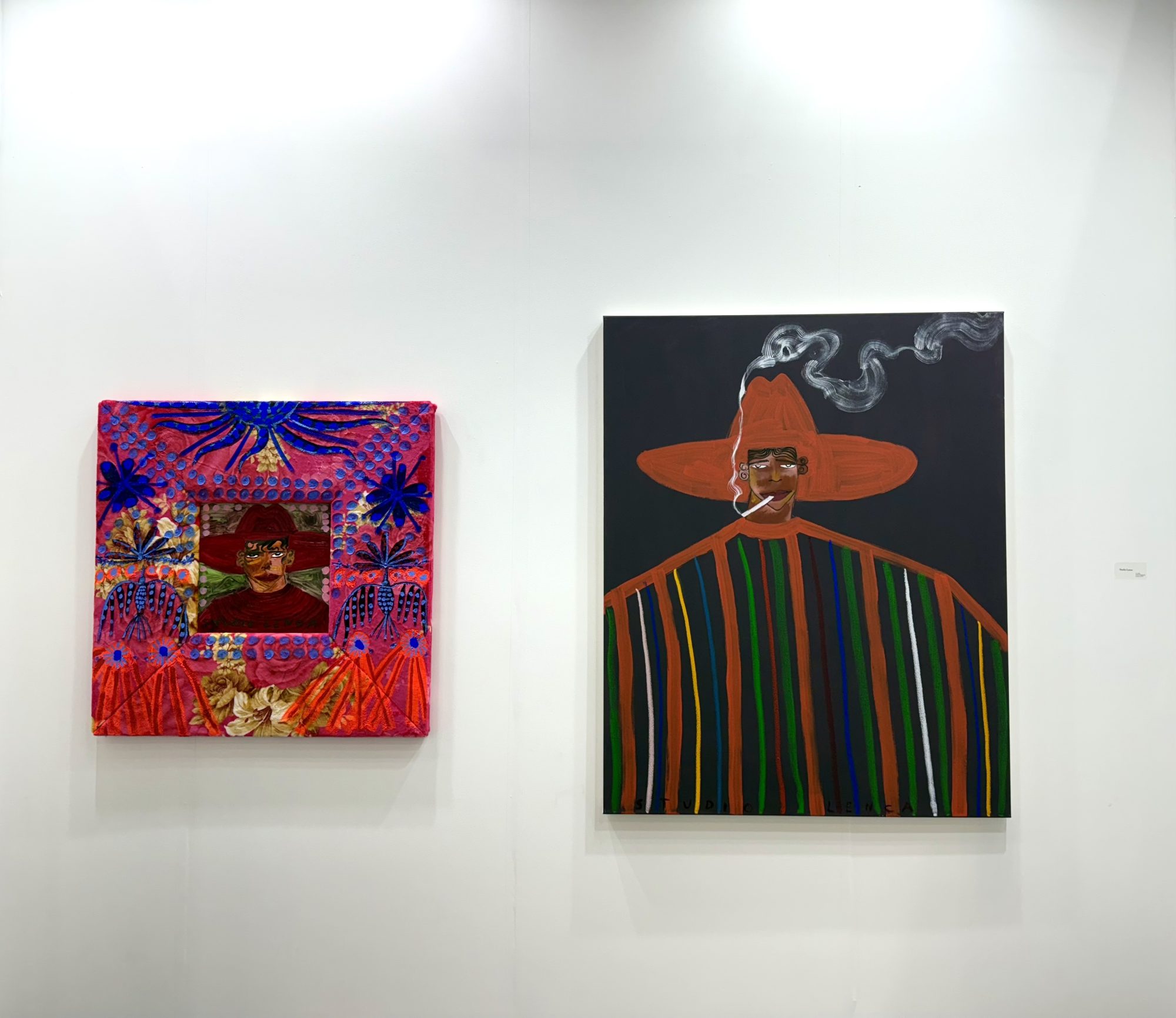 'Recuerdos' and 'Humo' - paintings by Studio Lenca, for Carl Freedman Gallery at Zona Maco