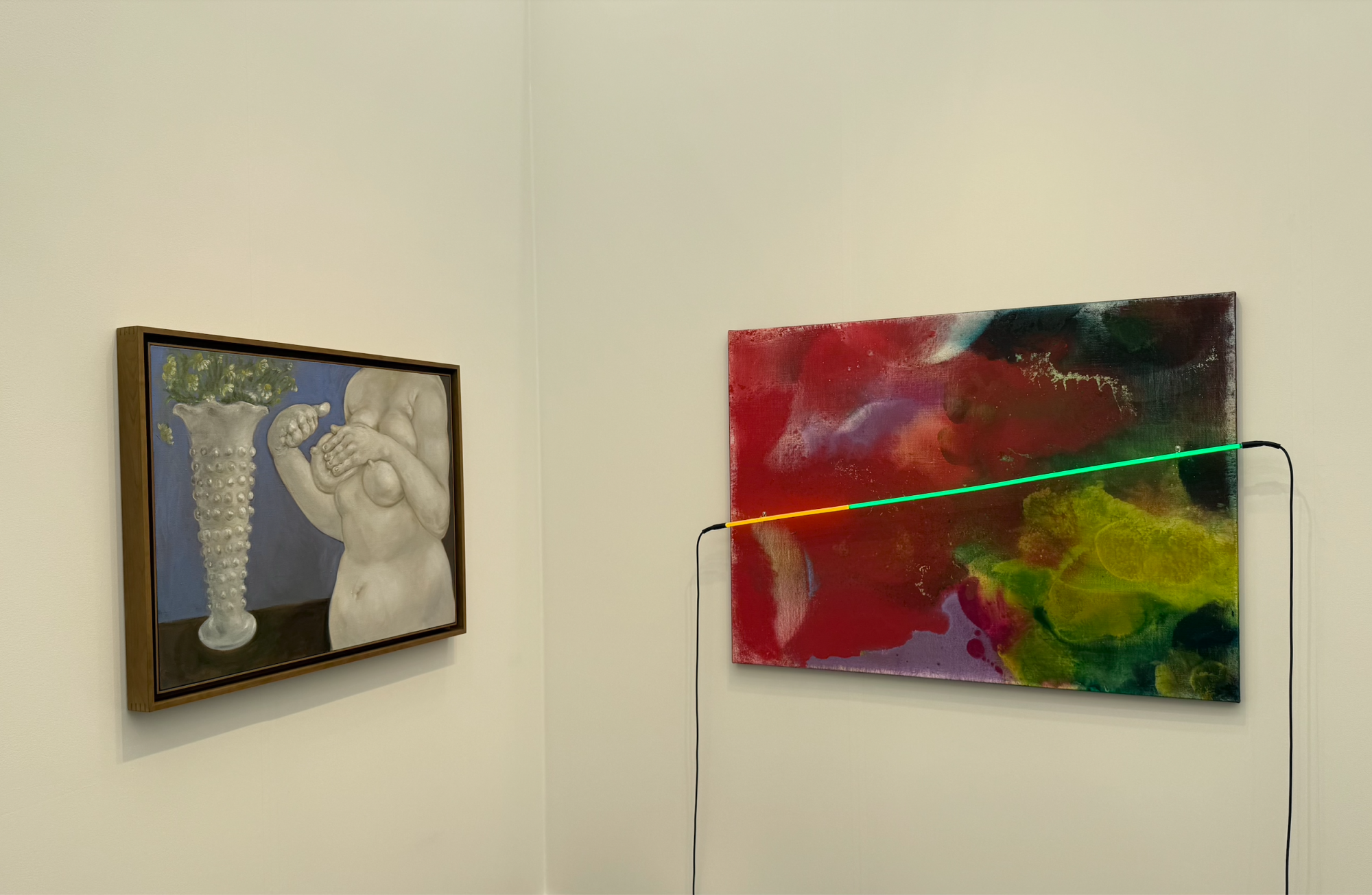 Gagosian's booth at Frieze LA, featuring a new work by Mary Weatherford