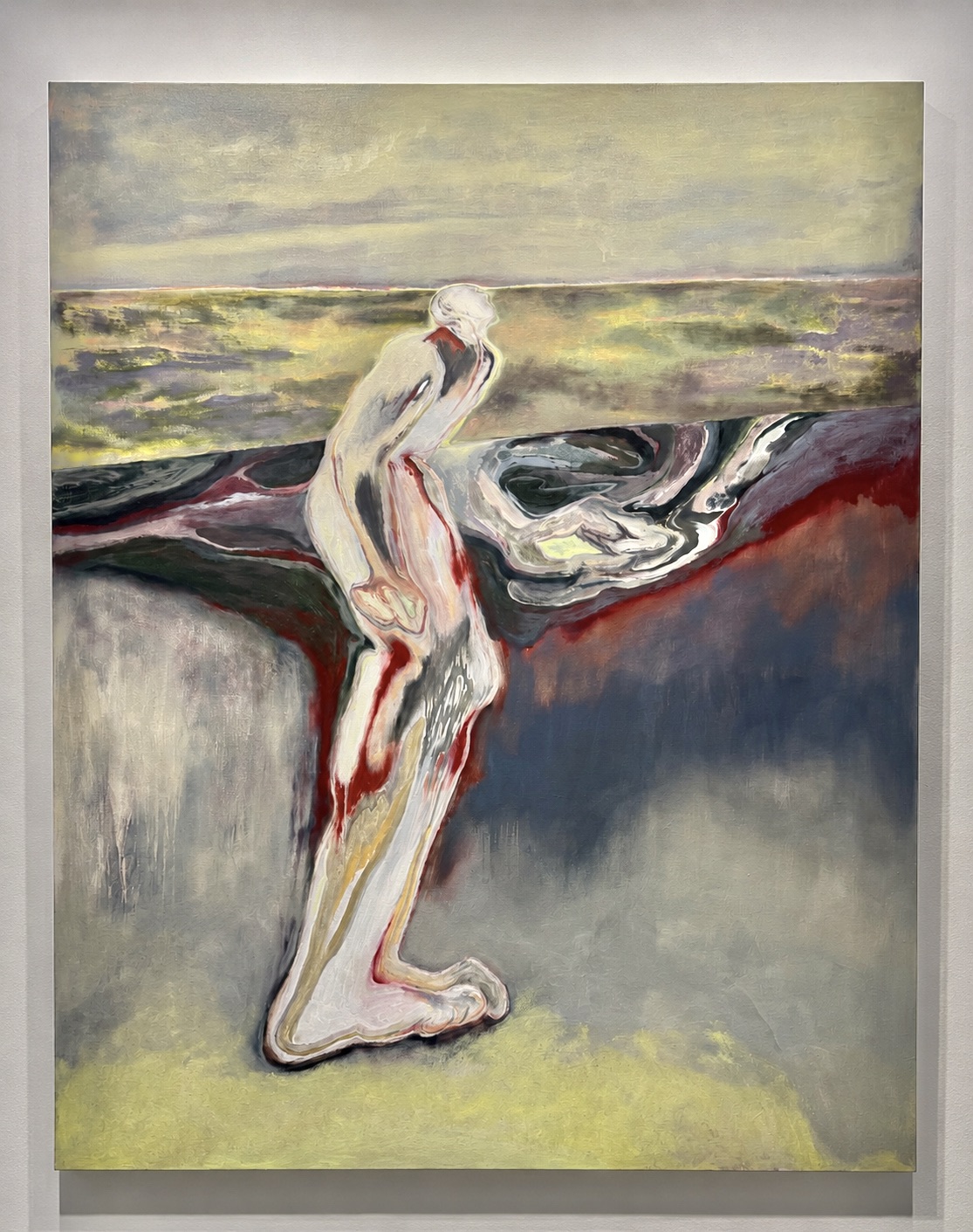 A painting by Firenze Lai at White Cube's booth at Frieze New York 2026