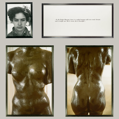 Sophie Calle- Blind #14, 1986 Gelatin silver print, two chromogenic prints, and text Sophie Calle- Blind #14, 1986 Gelatin silver print, two chromogenic prints, and text panel image via www.metmuseum.org