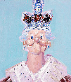 George Condo- The Queen The Queen image via www.thisislondon.co.uk/arts