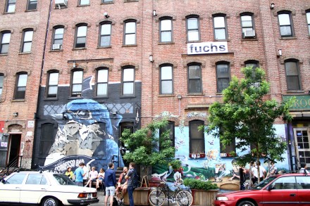 Outside Fuchs Project Space During Bushwick Open Studios