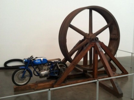Chris Burden, The Big Wheel (1978), via Daniel Creahan for Art Observed
