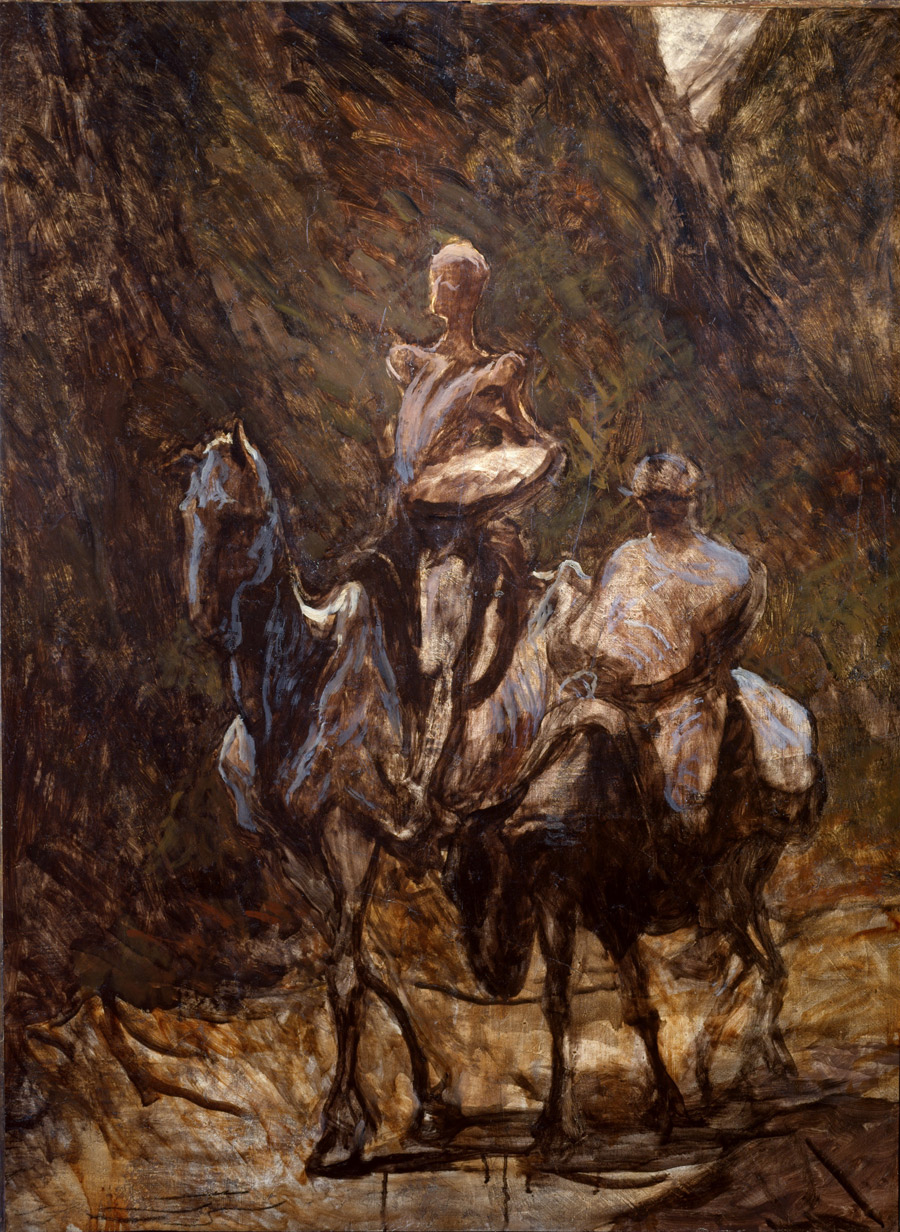 Honoré Daumier, 'Don Quixote and Sancho Panza (Don Quichotte et Sancho Panza)', c. 1870_Daumier 1808-1879 Visions of Paris Honoré Daumier, 'Don Quixote and Sancho Panza (Don Quichotte et Sancho Panza)', c. 1870_Daumier 1808-1879 Visions of Paris