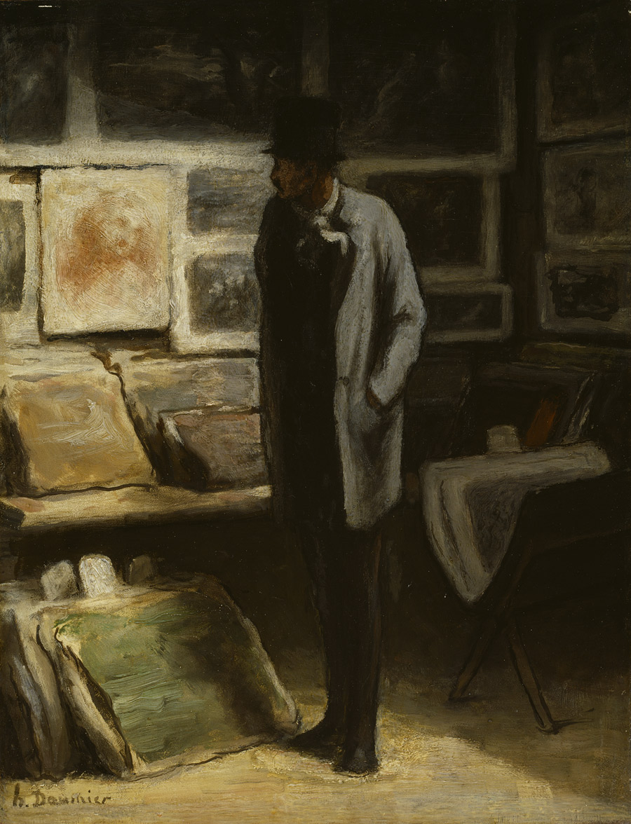 Honoré Daumier, 'The Print Collector (Les Amateur d'estampes)', c. 1857-63_Daumier 1808-1879 Visions of Paris Honoré Daumier, 'The Print Collector (Les Amateur d'estampes)', c. 1857-63_Daumier 1808-1879 Visions of Paris
