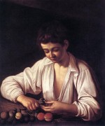Caravaggio's Boy Peeling a Fruit (1591), via Artnet