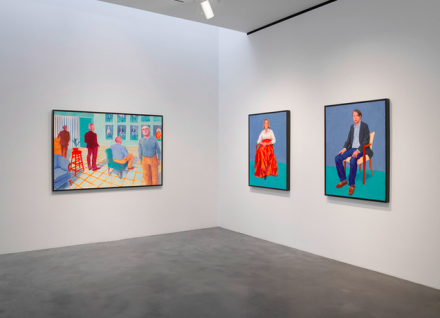David Hockney, Some New Paintings (and Photography) (Installation View), via Pace