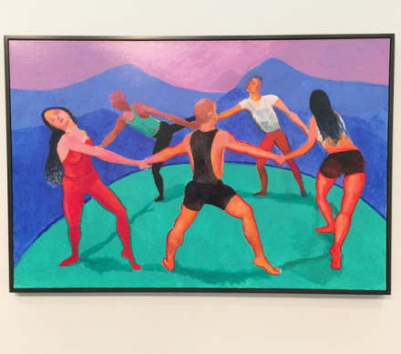 David Hockney, The Dancers IV. 14 August - 5 September 2014 (2014), via Art Observed