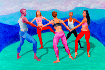 David Hockney, The Dancers V. 27 August - 4 September 2014 (2014), via Pace Gallery