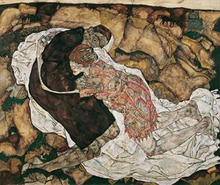 Egon Schiele, Death and Maiden (1915), via Kunsthaus Zurich