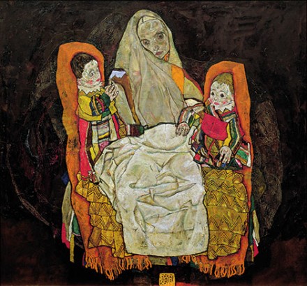 Egon Schiele, Mother and Two Children III (1915-17), via Kunsthaus Zurich