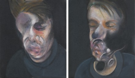 Francis Bacon, Two Studies for Self-Portrait (1977), via Sotheby's