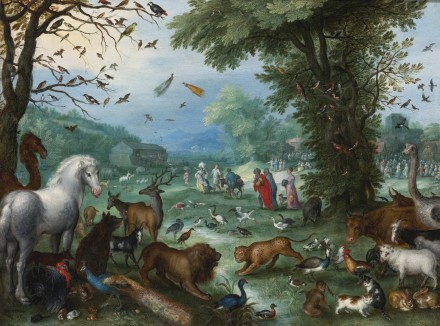 Jan Brueghel The Elder, Paradise Landscape With The Animals Entering Noah's Ark, via Sotheby's