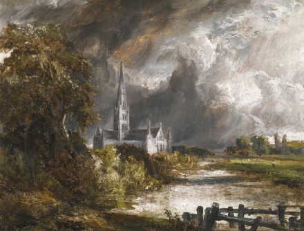 John Constable, East Salisbury Cathedral form the Meadows, via Sotheby's