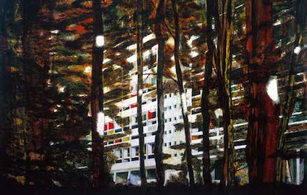 Peter Doig, Concrete Cabin II (1992), courtesy of Victoria and Warren Miro
