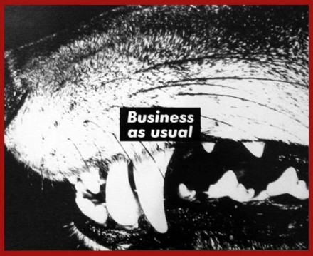 Barbara Kruger Untitled (Business as usual) (1987), via Skarstedt