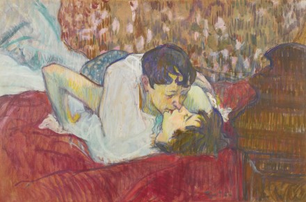 Henri Toulouse-Lautrec, Au Lit Le Baiser (1892), via Sotheby's