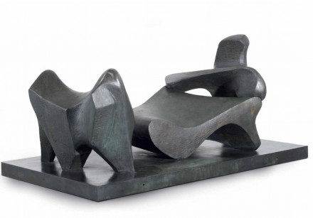 Henry Moore, Three Piece Reclining Figure No. 2 (Bridge Prop) (1963), via Christie's