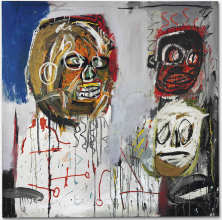 Jean-Michel Basquiat, Three Delegates (1982), via Christie's