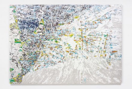 Mark Bradford, Biting the Book (2013), via Phillips