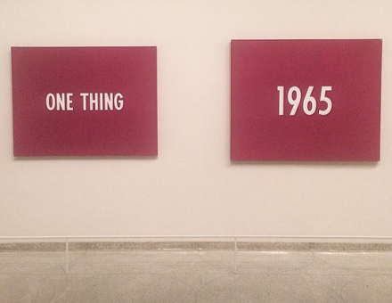 On Kawara, Silence (Installation View), via Art Observed