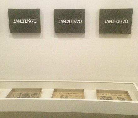 On Kawara, Silence (Installation View), via Art Observed