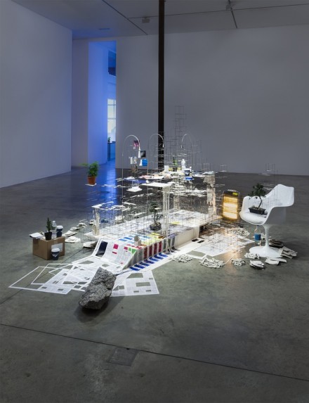 Sarah Sze, Still Life with Desk (2013-2015), via Victoria Miro