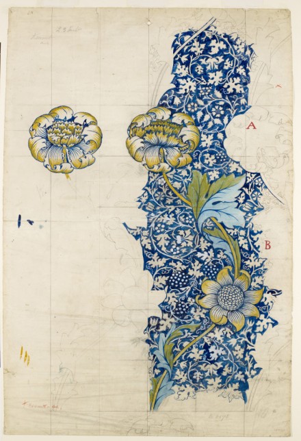 William Morris - Modern Art Oxford - Love is Enough - Printed Fabric Design