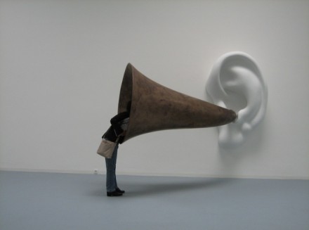 John Baldessari, Beethoven's Trumpet (With Ear), Opus 127 (2007), via Marian Goodman