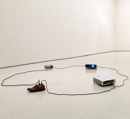 Paul Chan, Sock N Tease (2013), via Art Observed