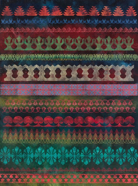 Philip Taaffe - Luhring Augustine Bushwick - Nocturne with Architectural Fragments (2014)