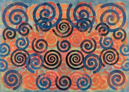 Philip Taaffe - Luhring Augustine Bushwick - Spiral Painting II (2015)