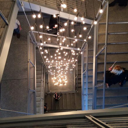 Felix Gonzalez-Torres Installed in the Whitney Stairwell, via Art Observed