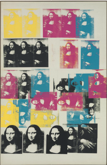 Andy Warhol, Colored Mona Lisa (1963), via Christie's