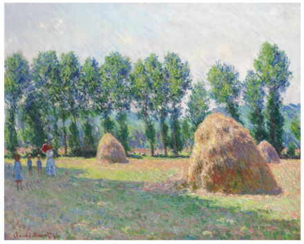 Claude Monet, Les meules à Giverny (1885), via Christie's