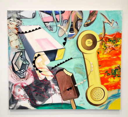 David Salle, Freak Flag (2015), via Art Observed
