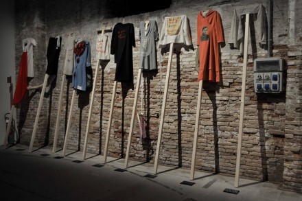 Gluklyo-NataliaPershinaYakimanskaya_Clothes for the demonstration against false election of Vladimir Putin_201115_ArsenaleVeniceBiennale_SK_1
