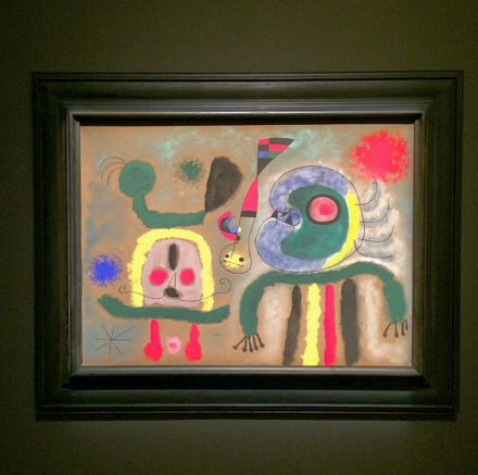 Joan Miro, L'oiseau Encerclant D'or Étincelant La Pensée Du Poète (1951), via Art Observed