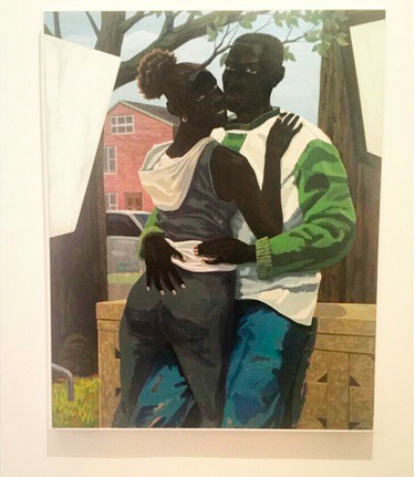 Kerry James Marshall, Untitled (Lovers) (2015), via Art Observed