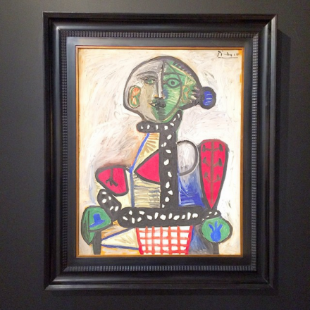 Pablo Picasso, Femme Au Chignon Dans Un Fauteuil (1948), via Art Observed