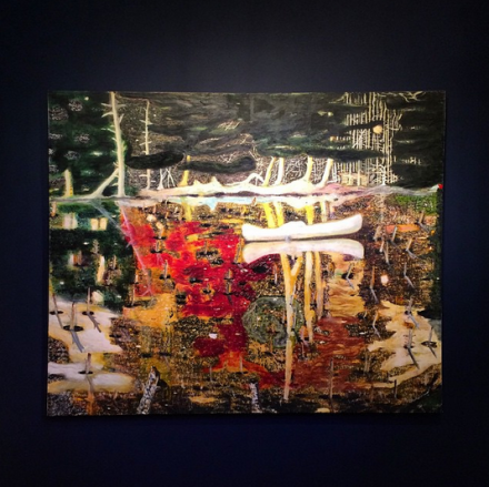 Peter Doig, Swamped (1990), via Art Observed