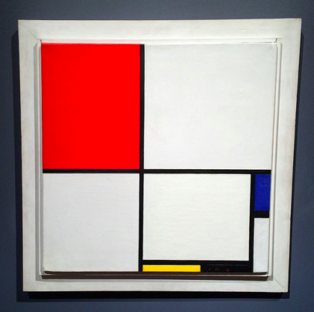 Piet Mondrian, Composition No III Red, Blue, Yellow, and Black, (1929), via Art Observed