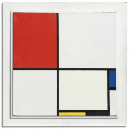 Piet Mondrian, Composition No III, with Red, Blue, Yellow, and Black (1929), via Christie's