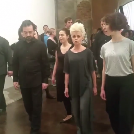 Singers perform Haydn for Allora and Calzadilla's In the Midst of Things, via Art Observed