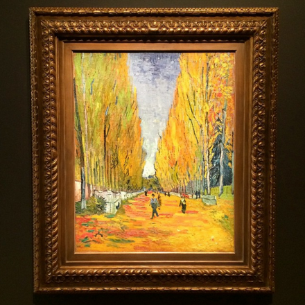 Vincent Van Gogh, L'Allée des Alyscamps (1888), via Art Observed