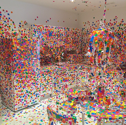 Yayoi Kusama, Obliteration Room (2002 - present), via Art Observed