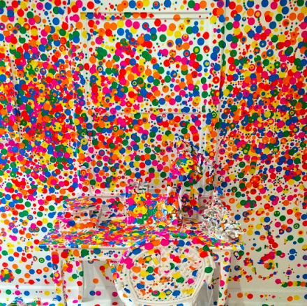 Yayoi Kusama, Obliteration Room (detail) (2002 - present), via Art Observed