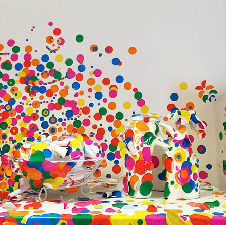 Yayoi Kusama, Obliteration Room (detail) (2002 - present), via Art Observed