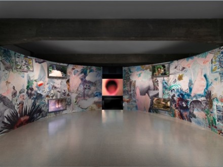 laure-prouvost-farfromwords--carmirrors-eat-raspberries-when-swimming-through-the-sun,-to-swallow-sweet-smells